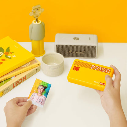 Capture Life's Moments with the KODAK Mini 2 Retro Portable Photo Printer - Instant 2x3 Color Prints for Smartphones & Tablets, Includes 8 Sheets!